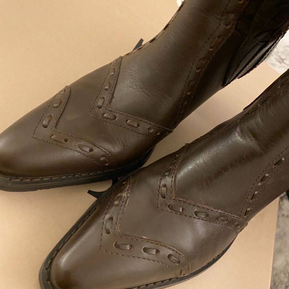 GHBass Brown leather boots nib sz 6.5 - Picture 7 of 11
